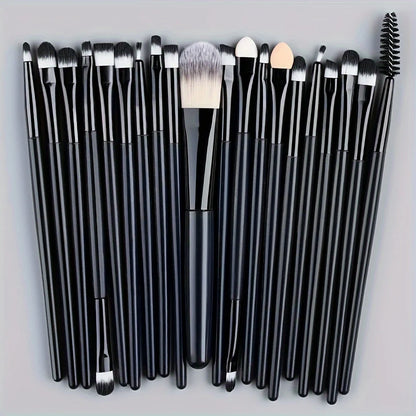 20-Piece Makeup Brush Set - Professional Cosmetic Tools