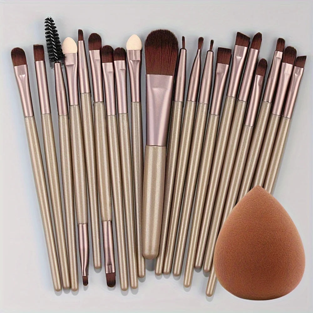 20-Piece Makeup Brush Set - Professional Cosmetic Tools