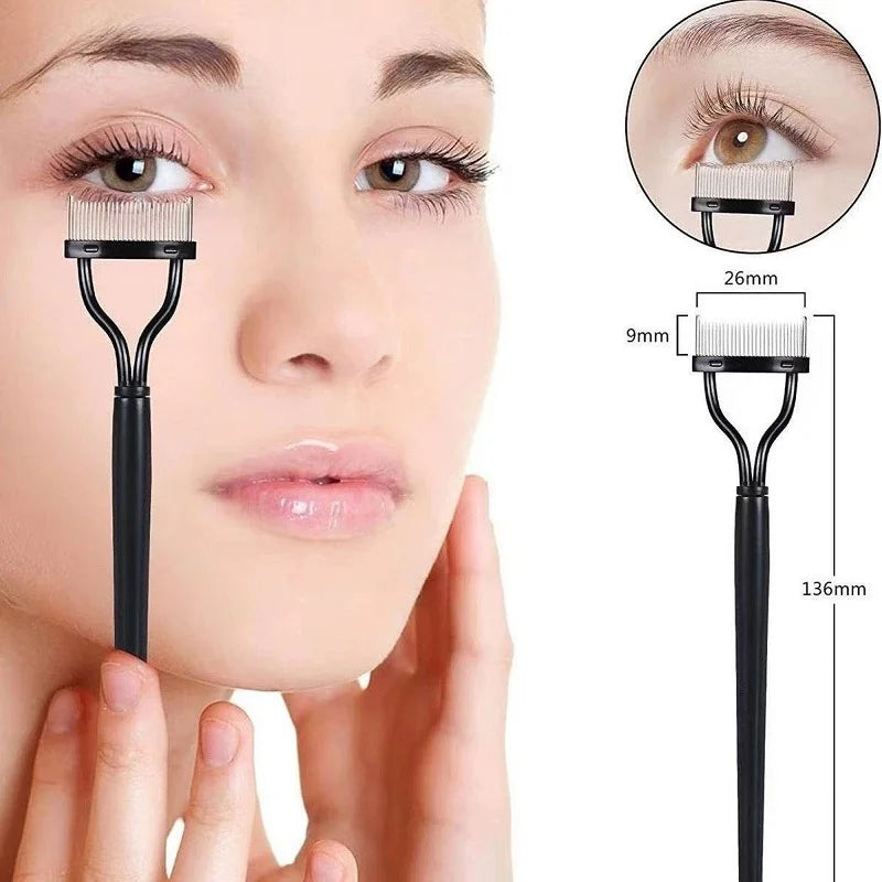 Eyelash Separator Comb - Metal Teeth Curler Brush