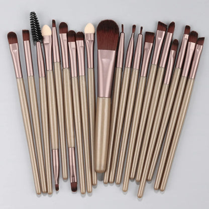 20-Piece Makeup Brush Set - Professional Cosmetic Tools