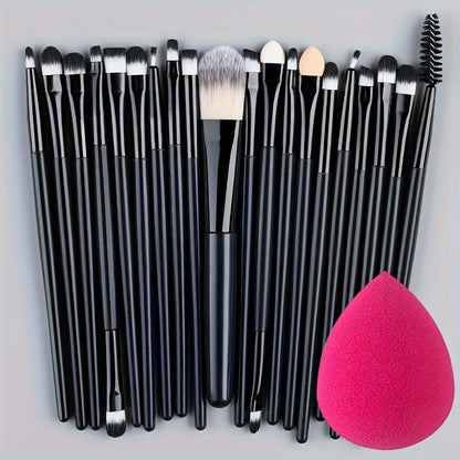 20-Piece Makeup Brush Set - Professional Cosmetic Tools