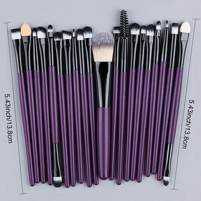 20-Piece Makeup Brush Set - Professional Cosmetic Tools