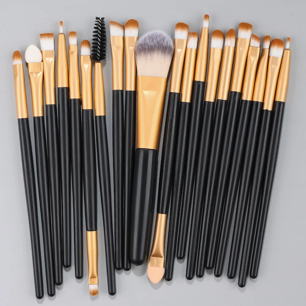 20-Piece Makeup Brush Set - Professional Cosmetic Tools