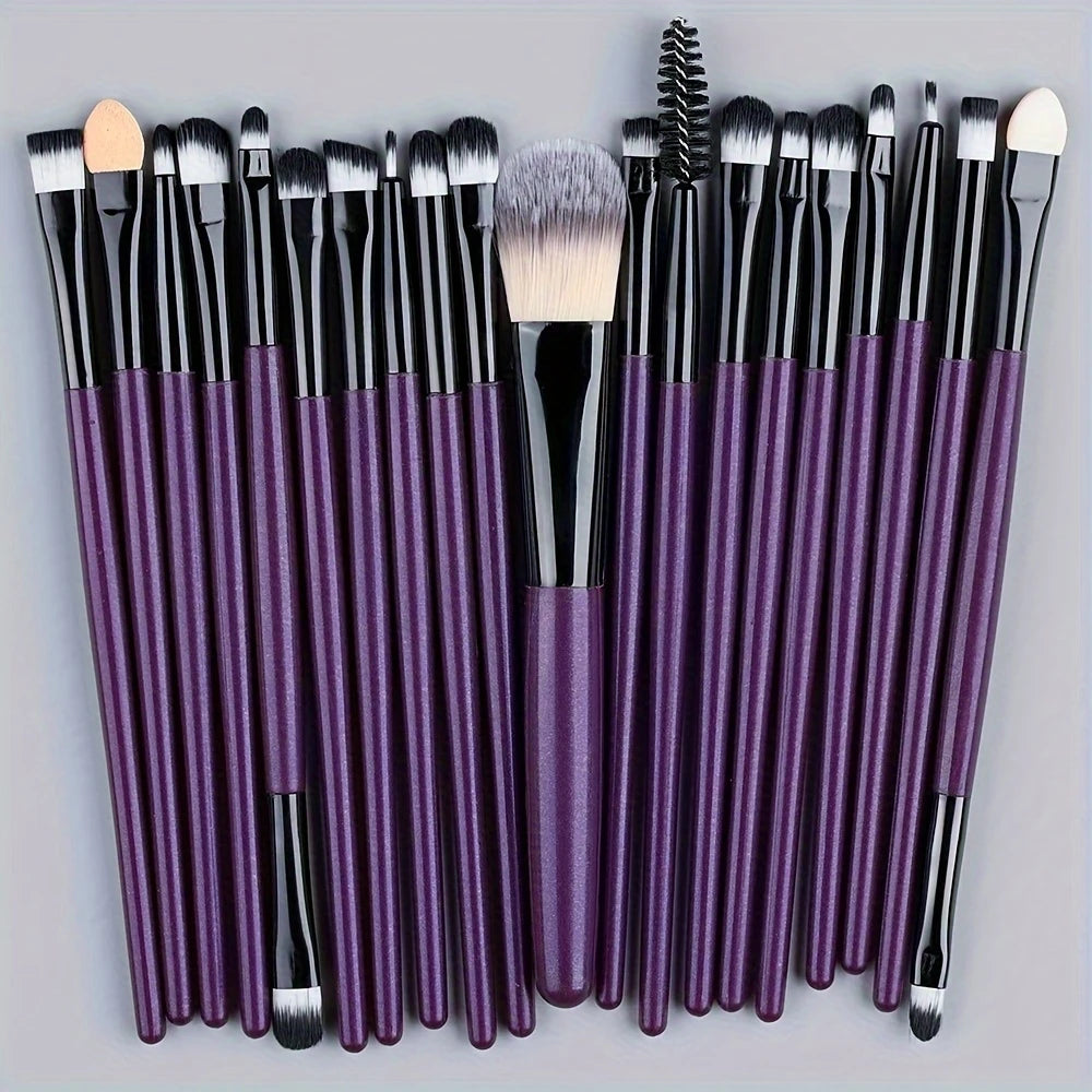 20-Piece Makeup Brush Set - Professional Cosmetic Tools