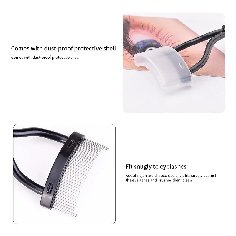 Eyelash Separator Comb - Metal Teeth Curler Brush