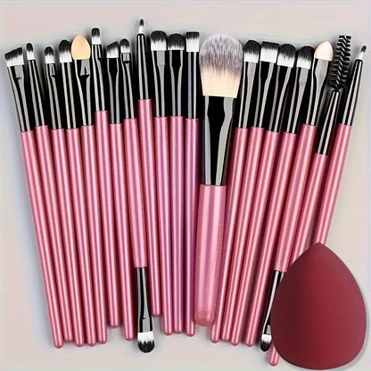 20-Piece Makeup Brush Set - Professional Cosmetic Tools