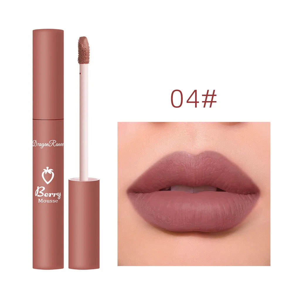 Matte Velvet Nude Lip Gloss - Long-Lasting & Waterproof