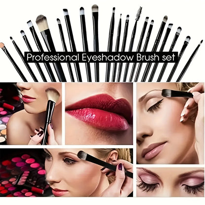 20-Piece Makeup Brush Set - Professional Cosmetic Tools