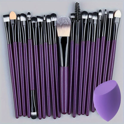 20-Piece Makeup Brush Set - Professional Cosmetic Tools