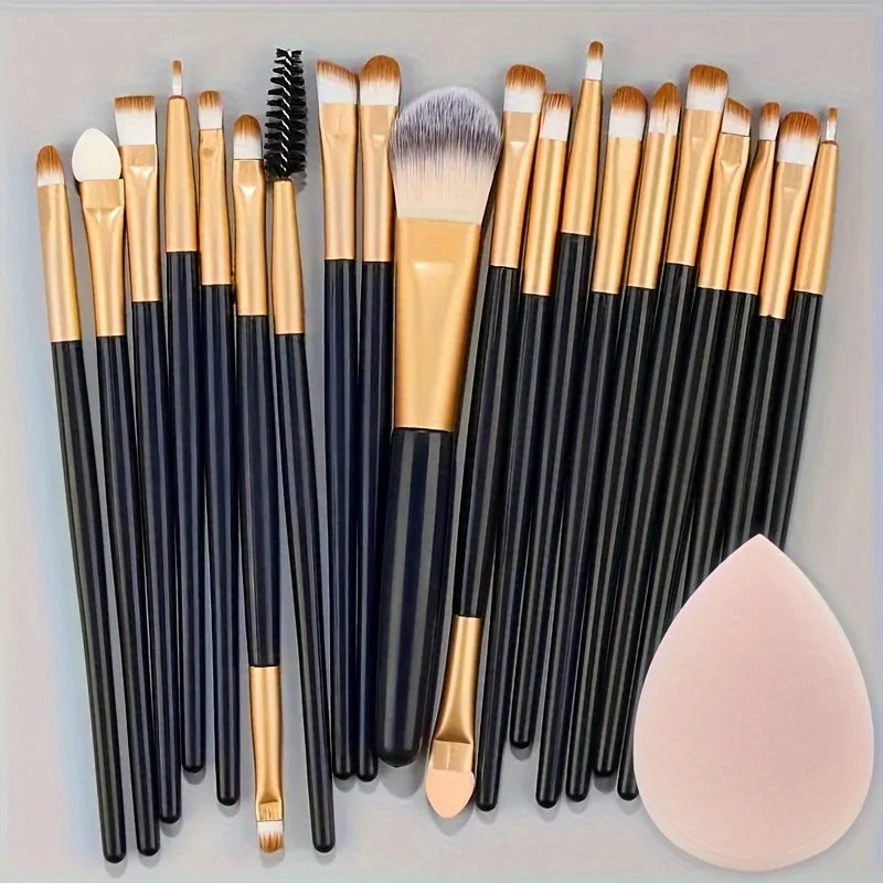 20-Piece Makeup Brush Set - Professional Cosmetic Tools